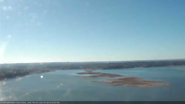 Lake Travis webcam, January 8, 2023 2:45 PM CT