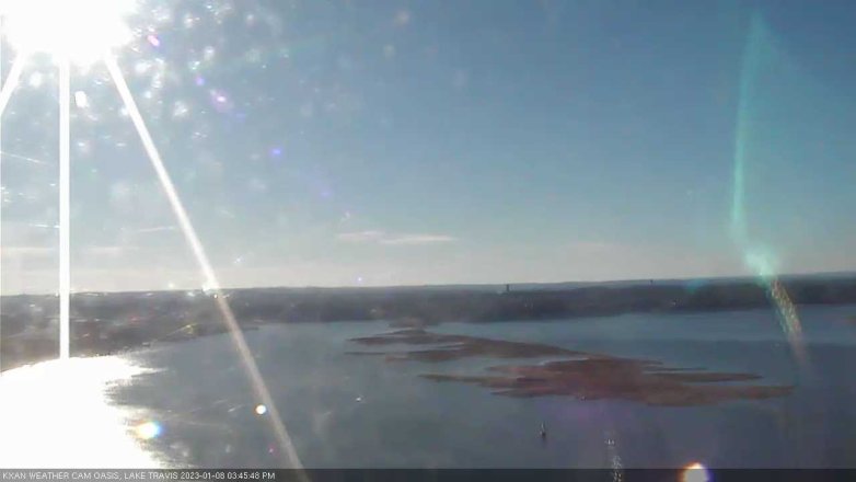 Lake Travis webcam, January 8, 2023 3:45 PM CT