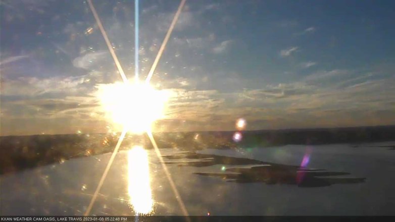 Lake Travis webcam, January 8, 2023 5:25 PM CT