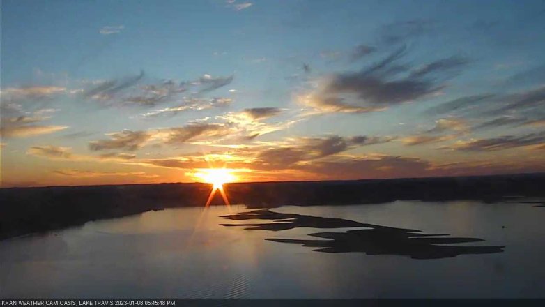 Lake Travis webcam, January 8, 2023 5:45 PM CT