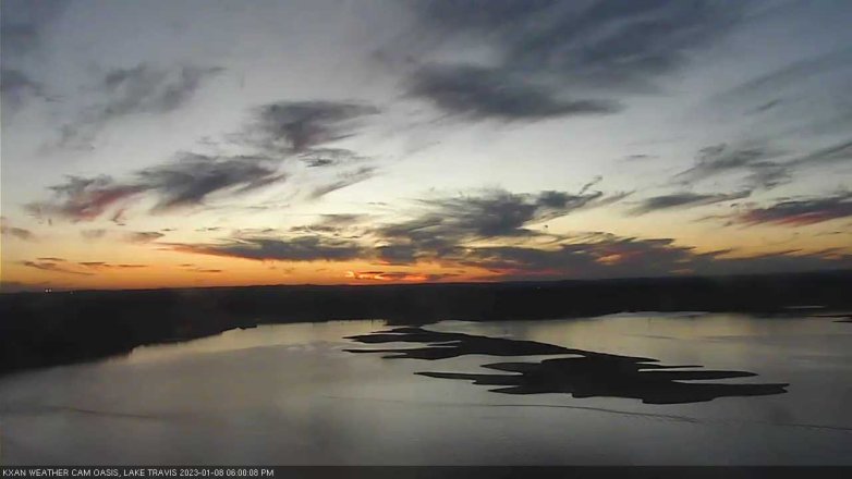 Lake Travis webcam, January 8, 2023 6:00 PM CT