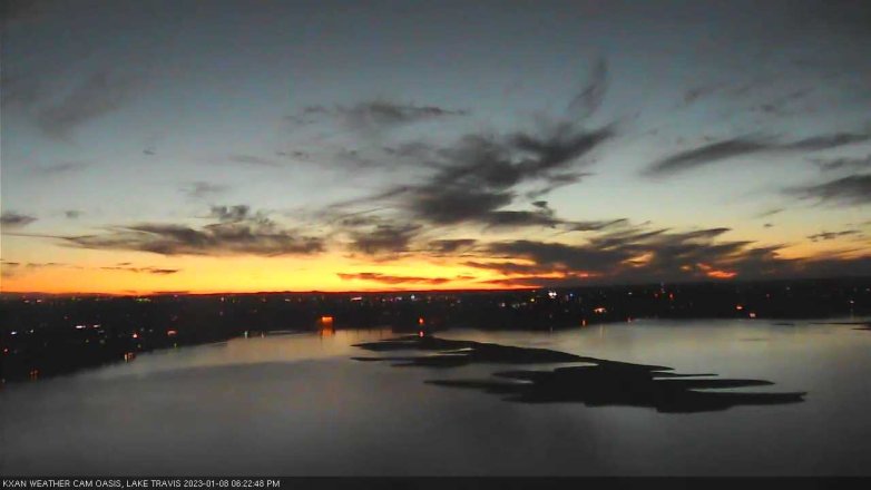 Lake Travis webcam, January 8, 2023 6:25 PM CT