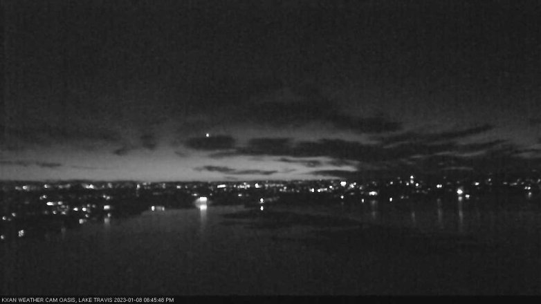 Lake Travis webcam, January 8, 2023 6:45 PM CT