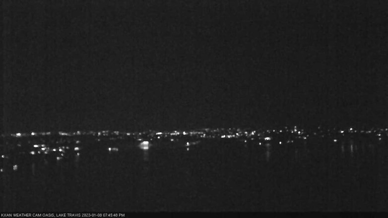 Lake Travis webcam, January 8, 2023 7:45 PM CT