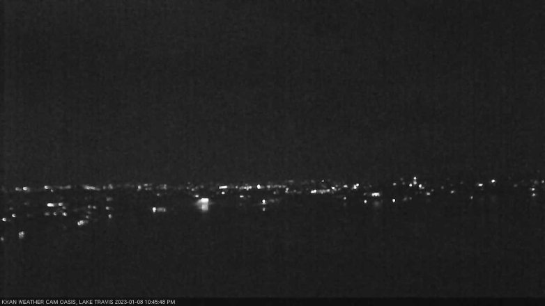 Lake Travis webcam, January 8, 2023 10:45 PM CT