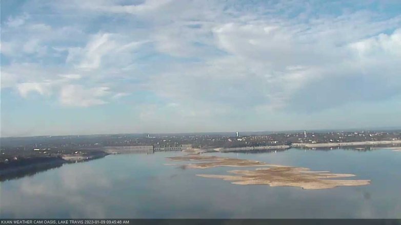 Lake Travis webcam, January 9, 2023 9:45 AM CT