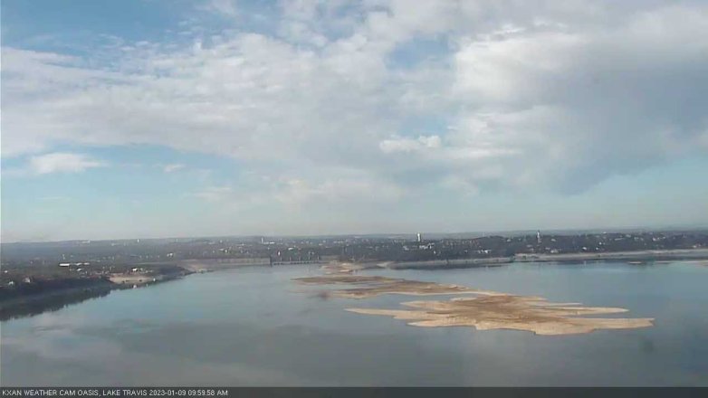 Lake Travis webcam, January 9, 2023 10:00 AM CT