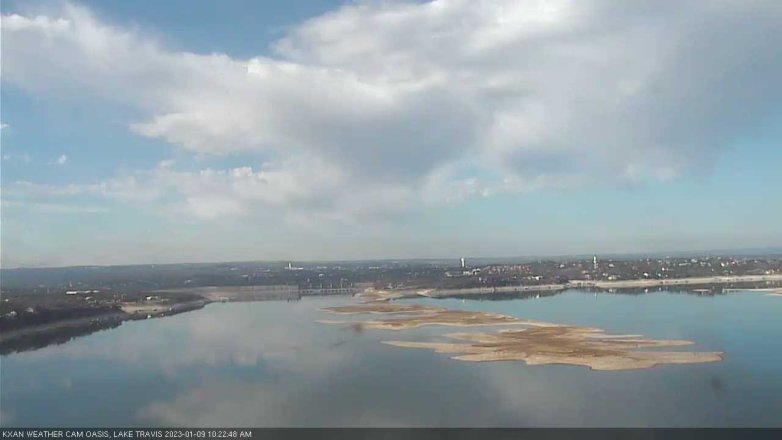 Lake Travis webcam, January 9, 2023 10:25 AM CT