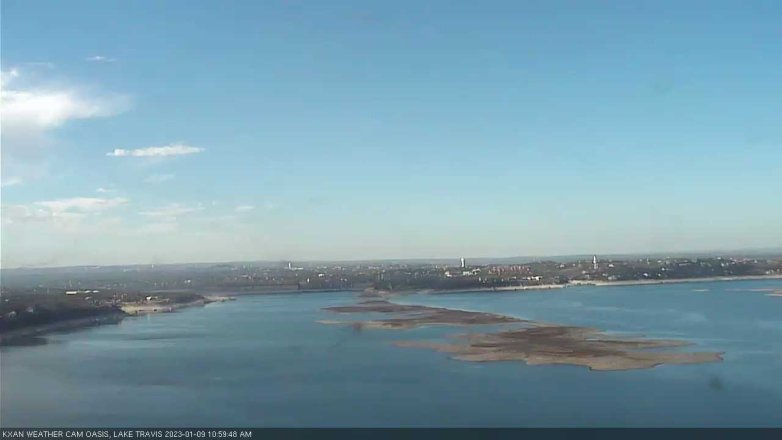 Lake Travis webcam, January 9, 2023 11:00 AM CT