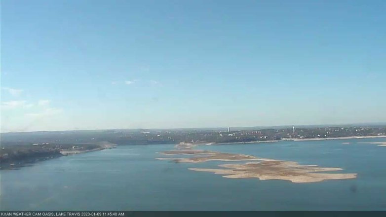 Lake Travis webcam, January 9, 2023 11:45 AM CT