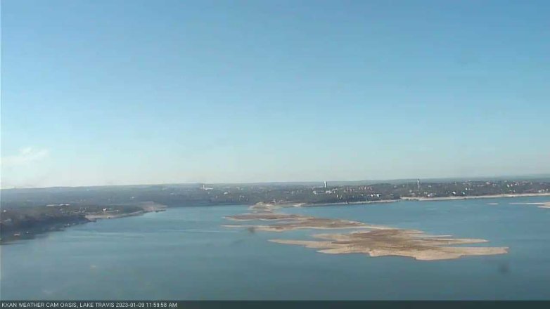 Lake Travis webcam, January 9, 2023 12:00 PM CT