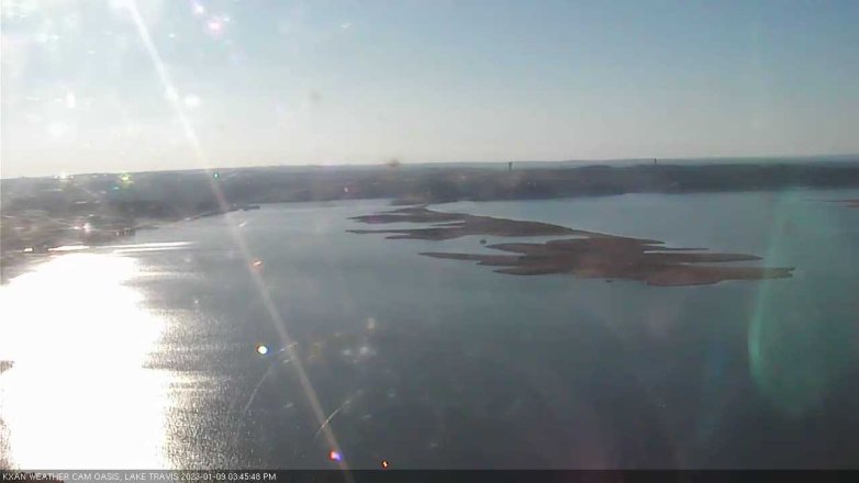 Lake Travis webcam, January 9, 2023 3:45 PM CT