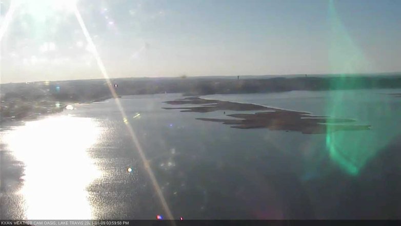 Lake Travis webcam, January 9, 2023 4:00 PM CT