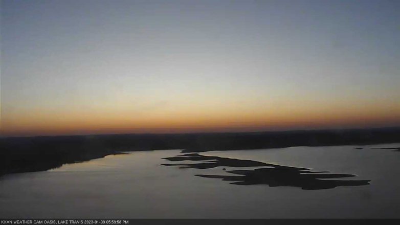 Lake Travis webcam, January 9, 2023 6:00 PM CT