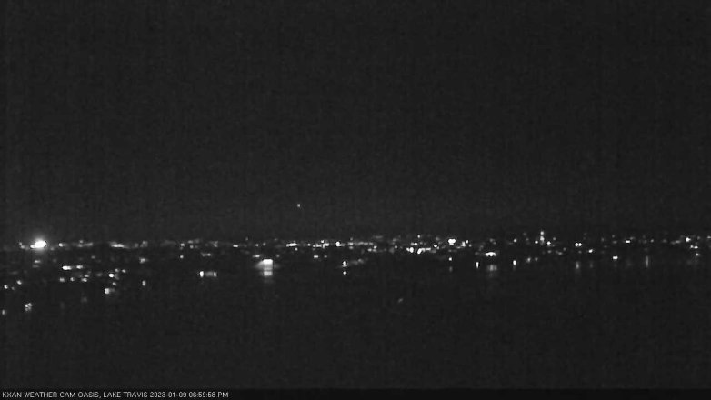 Lake Travis webcam, January 9, 2023 7:00 PM CT