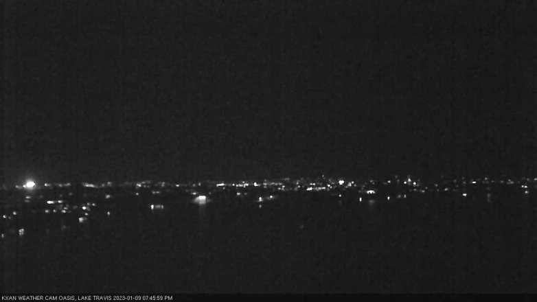 Lake Travis webcam, January 9, 2023 7:45 PM CT