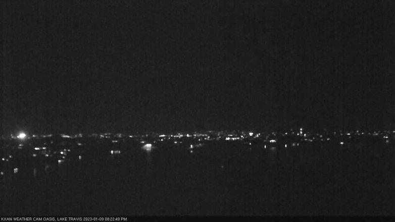 Lake Travis webcam, January 9, 2023 8:25 PM CT