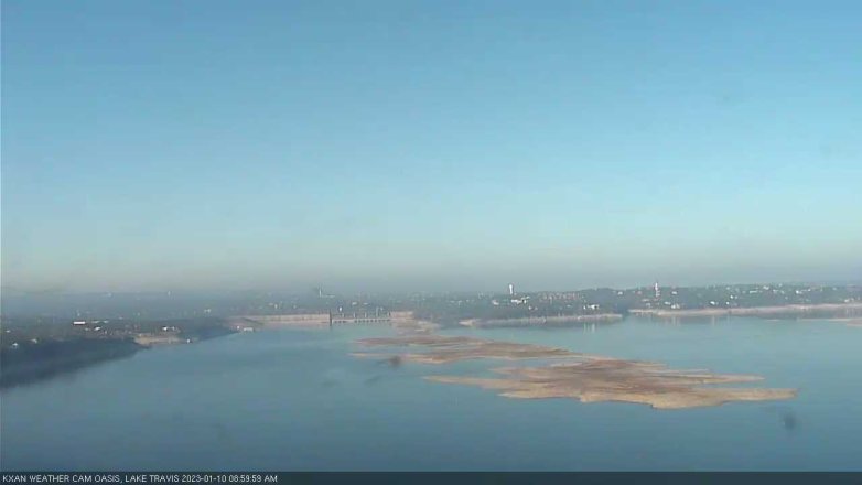 Lake Travis webcam, January 10, 2023 9:00 AM CT
