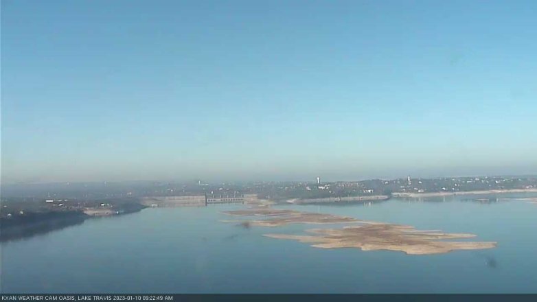 Lake Travis webcam, January 10, 2023 9:25 AM CT