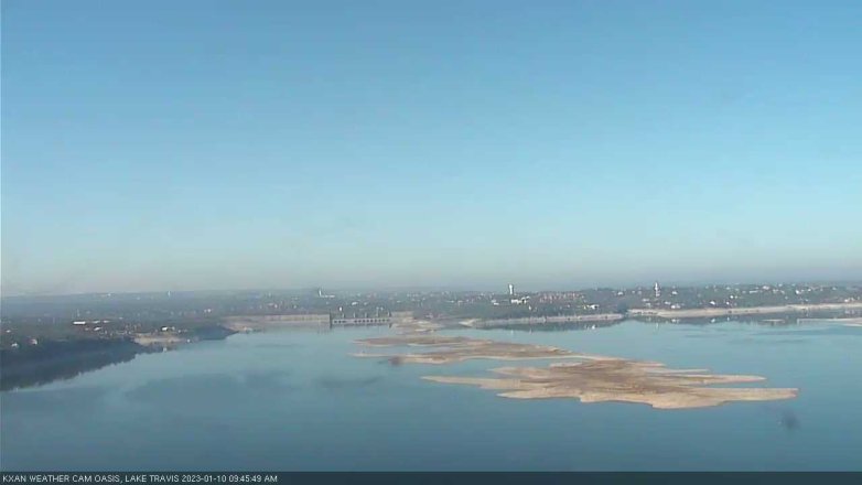 Lake Travis webcam, January 10, 2023 9:45 AM CT