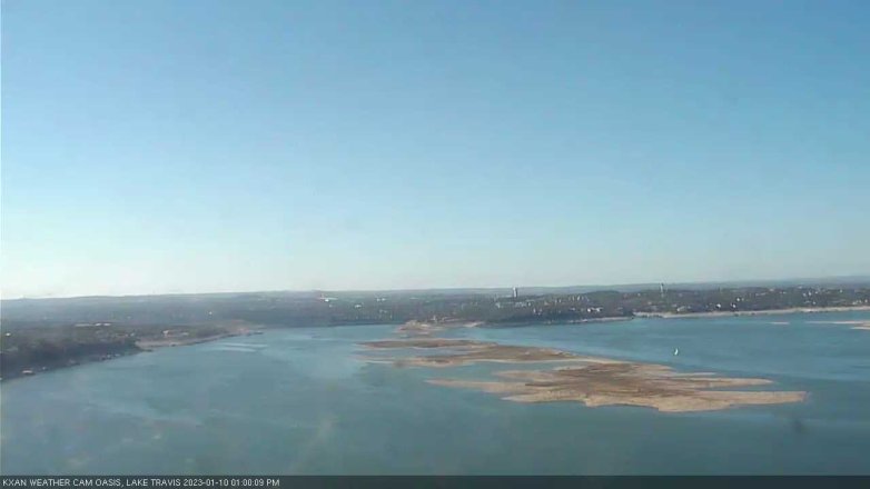 Lake Travis webcam, January 10, 2023 1:00 PM CT