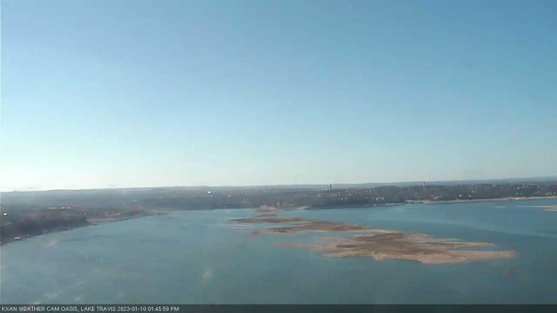 Lake Travis webcam, January 10, 2023 1:45 PM CT