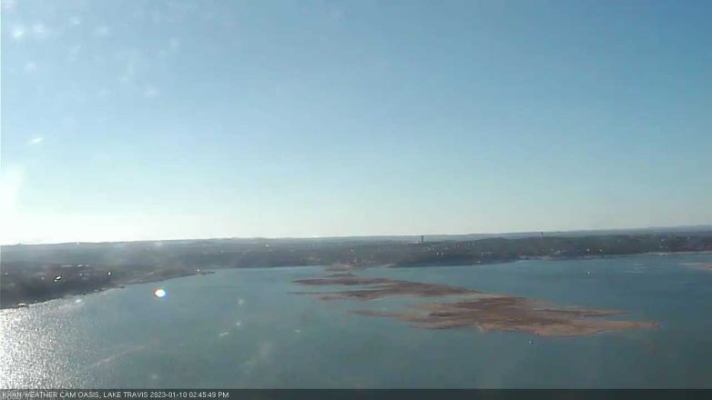 Lake Travis webcam, January 10, 2023 2:45 PM CT