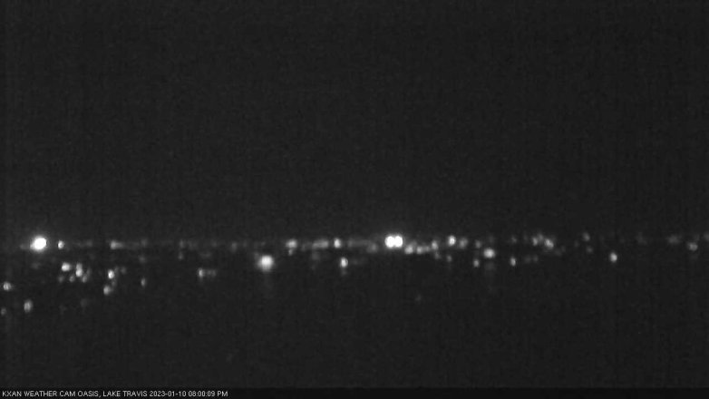 Lake Travis webcam, January 10, 2023 8:00 PM CT