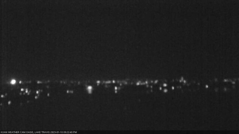 Lake Travis webcam, January 10, 2023 9:25 PM CT