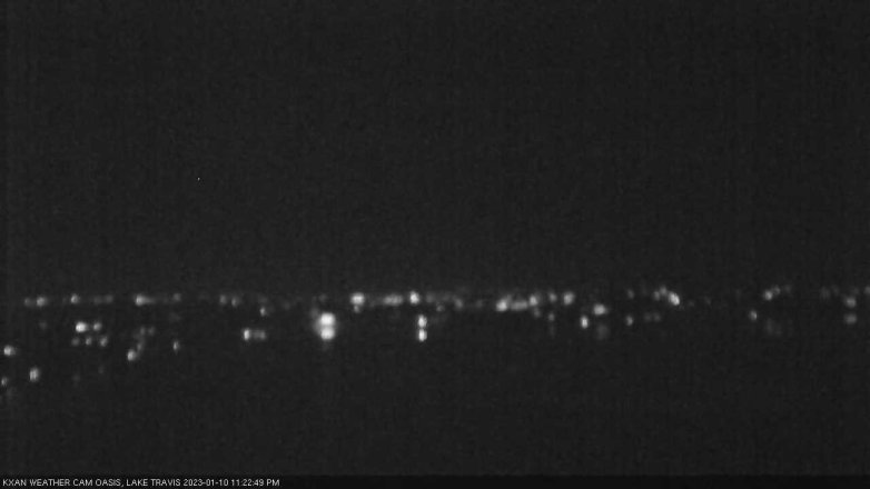 Lake Travis webcam, January 10, 2023 11:25 PM CT