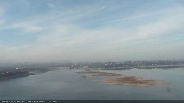 Lake Travis webcam, January 11, 2023 9:25 AM CT