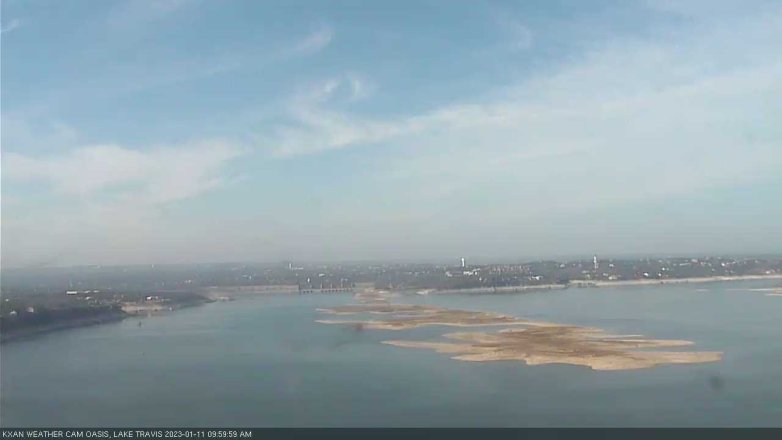 Lake Travis webcam, January 11, 2023 10:00 AM CT