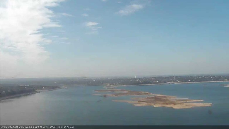 Lake Travis webcam, January 11, 2023 11:45 AM CT