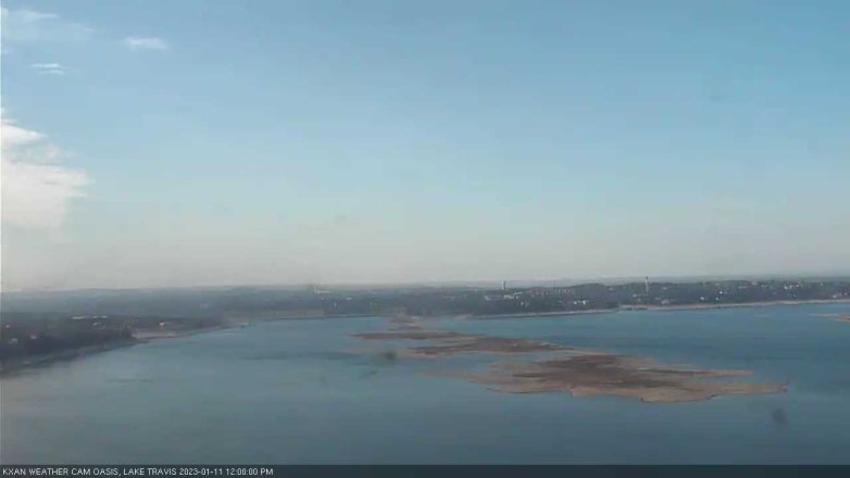 Lake Travis webcam, January 11, 2023 12:00 PM CT