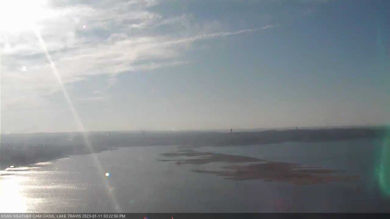 Lake Travis webcam, January 11, 2023 3:25 PM CT