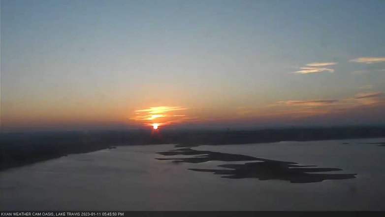 Lake Travis webcam, January 11, 2023 5:45 PM CT