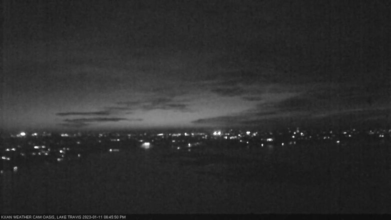 Lake Travis webcam, January 11, 2023 6:45 PM CT