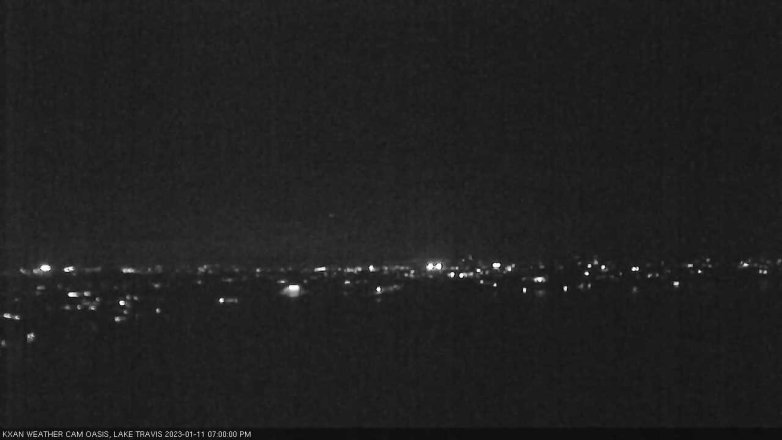 Lake Travis webcam, January 11, 2023 7:00 PM CT