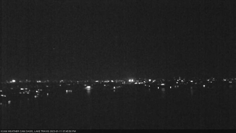 Lake Travis webcam, January 11, 2023 7:45 PM CT