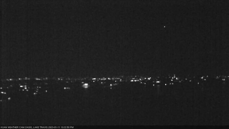 Lake Travis webcam, January 11, 2023 10:25 PM CT