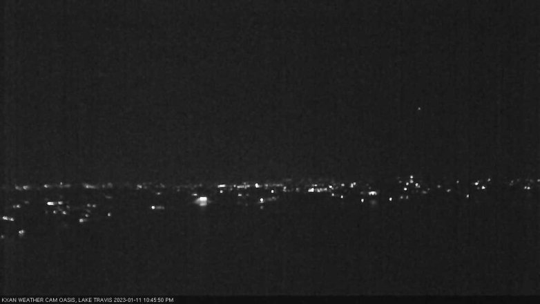 Lake Travis webcam, January 11, 2023 10:45 PM CT
