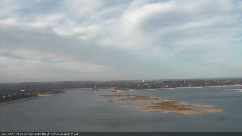 Lake Travis webcam, January 12, 2023 9:00 AM CT