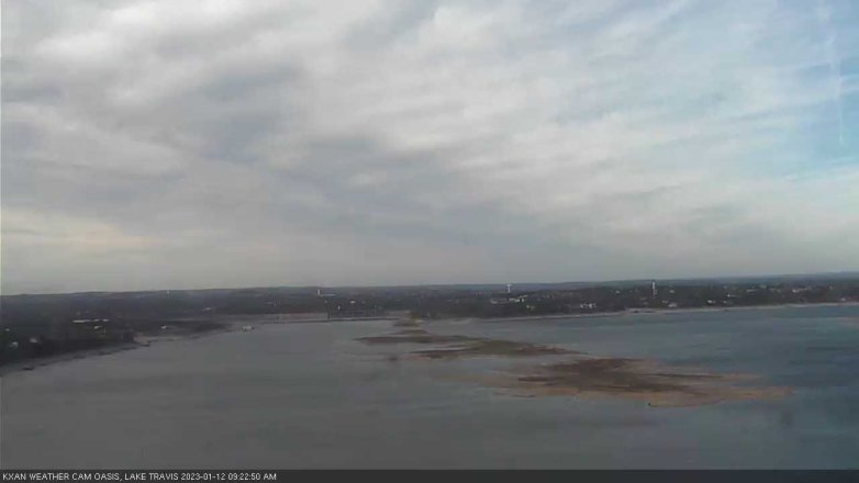 Lake Travis webcam, January 12, 2023 9:25 AM CT