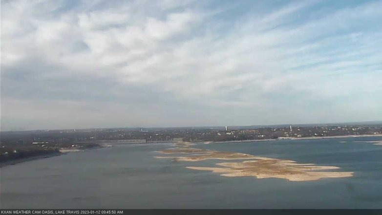 Lake Travis webcam, January 12, 2023 9:45 AM CT