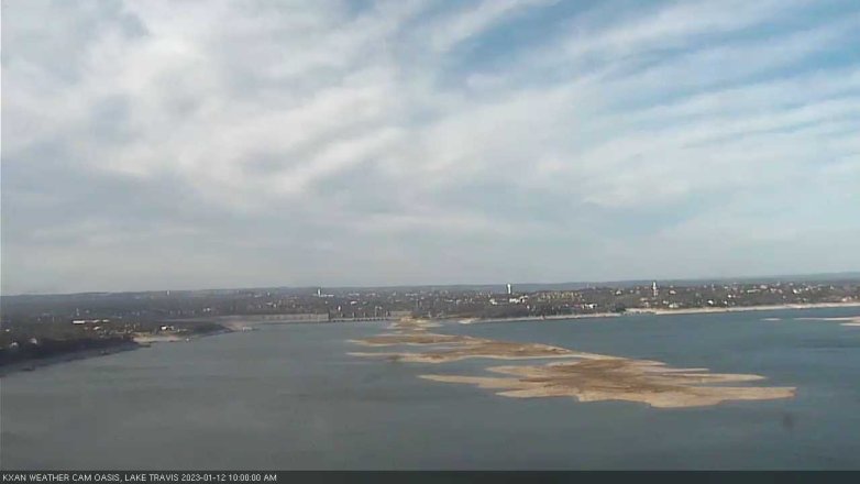 Lake Travis webcam, January 12, 2023 10:00 AM CT