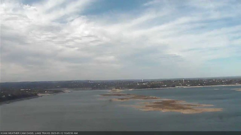 Lake Travis webcam, January 12, 2023 10:45 AM CT