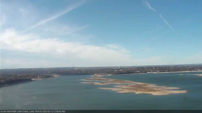 Lake Travis webcam, January 12, 2023 12:00 PM CT