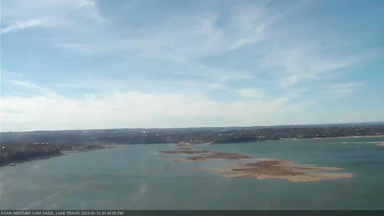Lake Travis webcam, January 12, 2023 1:45 PM CT