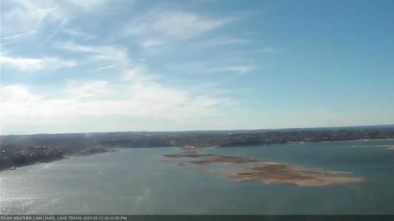Lake Travis webcam, January 12, 2023 2:25 PM CT