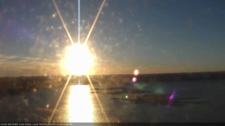 Lake Travis webcam, January 12, 2023 5:25 PM CT